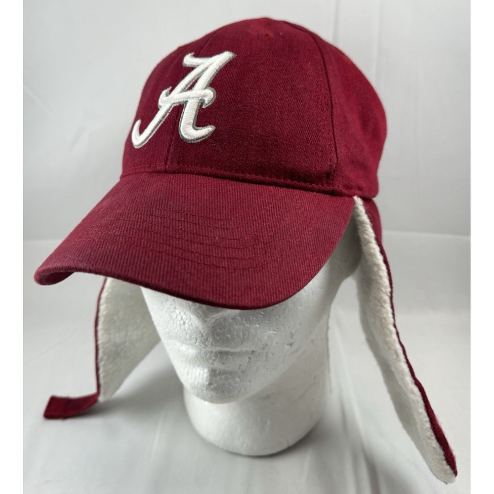 Alabama Crimson Tide Trapper Hat Cap Winter Ear Flaps Sherpa Lined Rare SEC NCAA